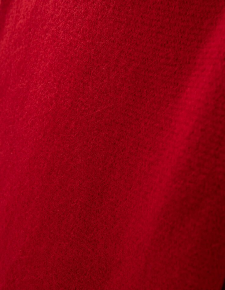 Echarpe en fine maille coloris rouge badge chevron femme-4