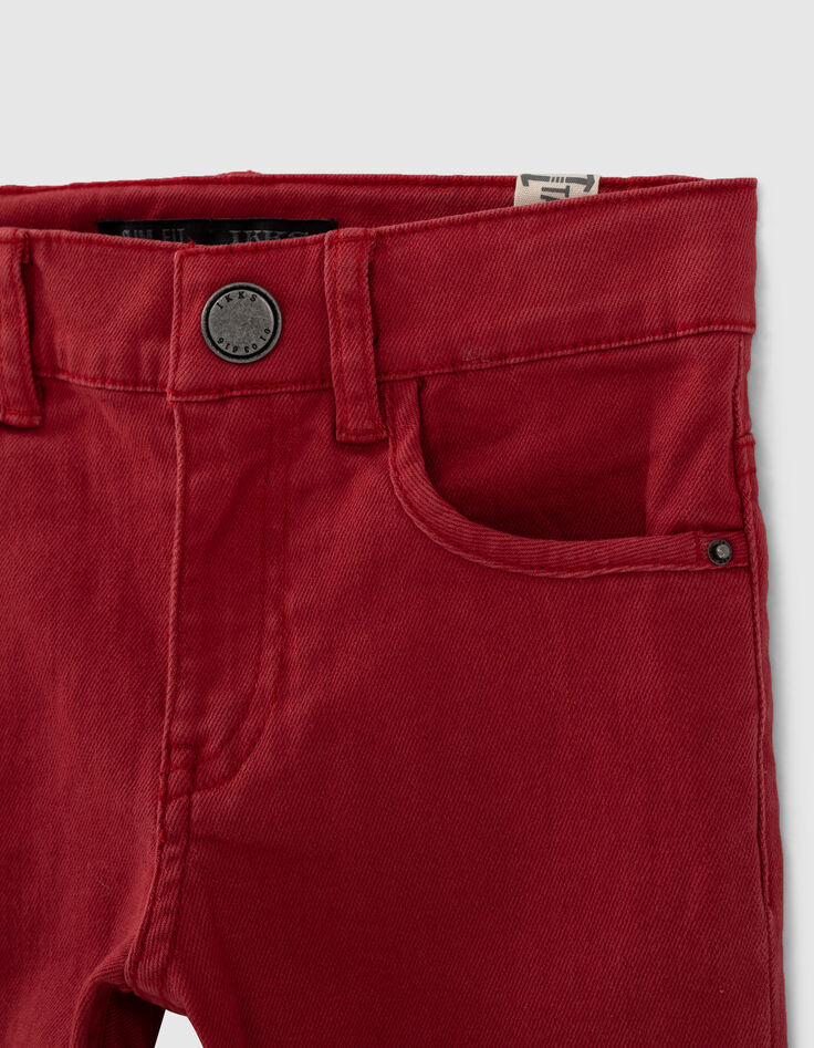 Mittelrote Slim-Jungenjeans -4