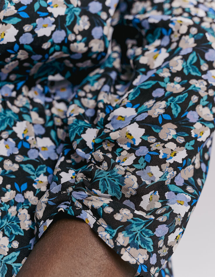 Kurzes Damenkleid aus Viscose mit Blumenprint-4