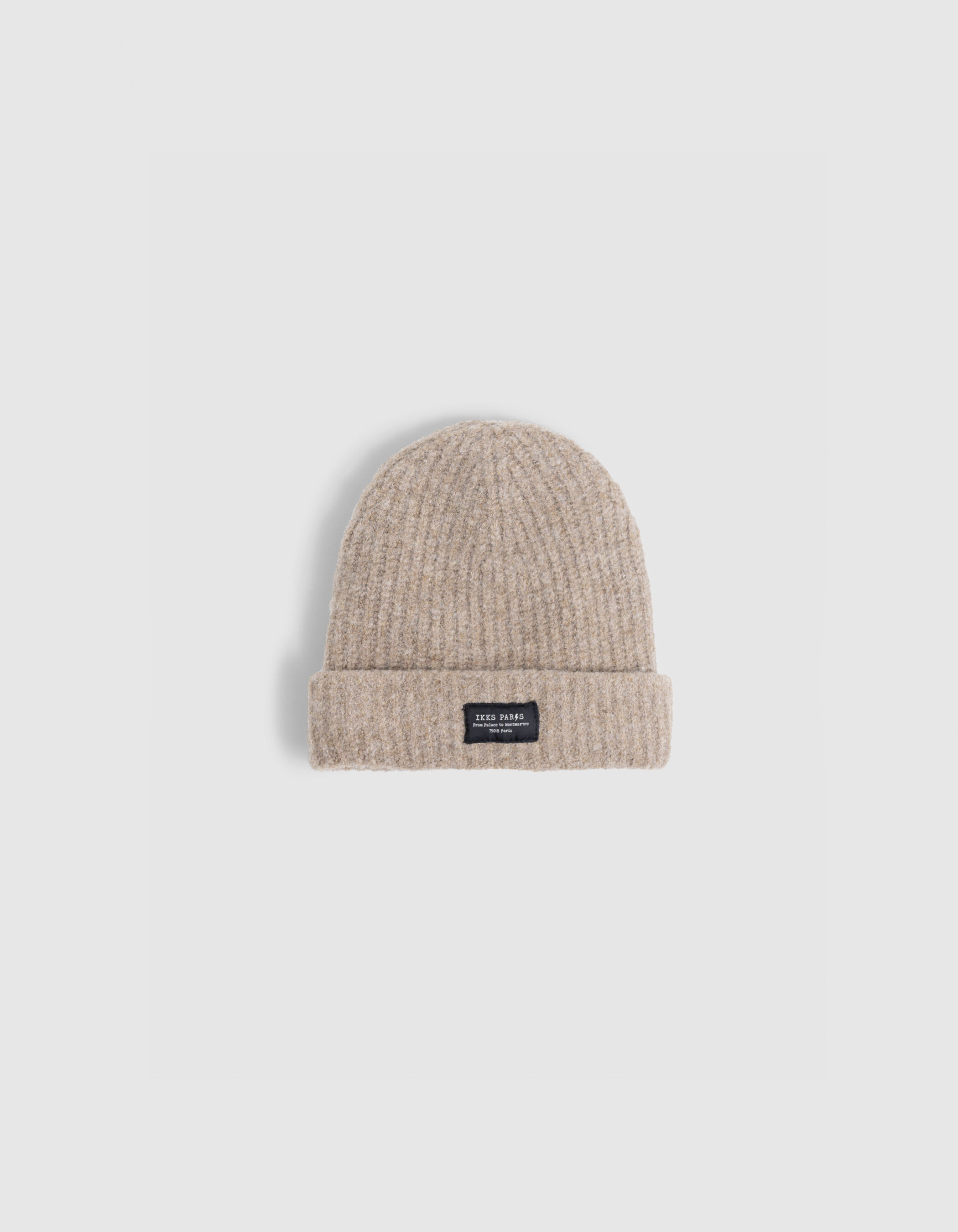 Bonnet camel tricot fourre grosses cotes garcon IKKS