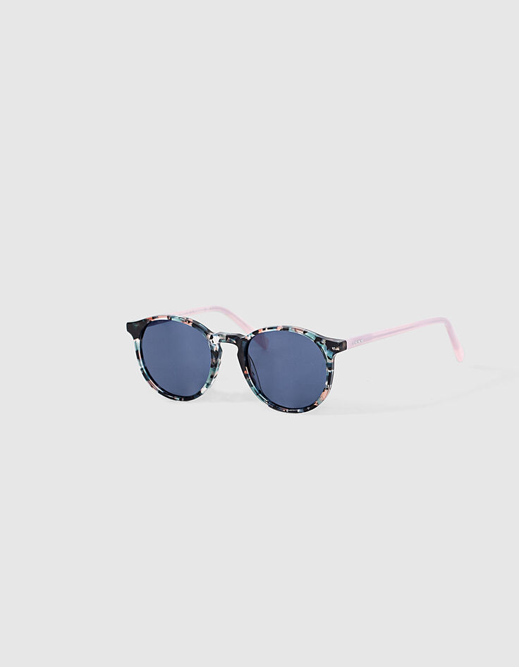 Gafas de sol de color rosa con escamas azules-1