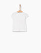 Wit T-shirt met slippers voor babymeisjes-3