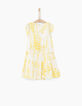 Robe jaune moyen tie and dye et tresses fille-3