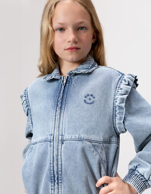 Chaqueta vaquera azul mangas extraíbles niño - IKKS