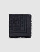Foulard carré gris jacquard motif monogramme IKKS Femme-2