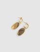 Women’s medallion earrings with cross-3