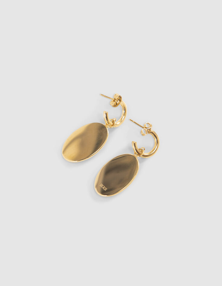 Women’s medallion earrings with cross-3