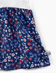 Robe bi matière blanc et navy imprimé bébé fille-5