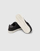 Schwarze Mädchen-Sneakers aus Veloursleder mit Nieten-6