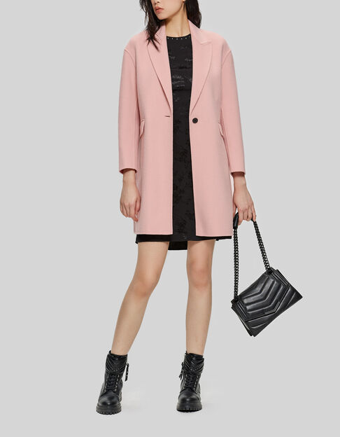 Manteau rose mi-long Femme - IKKS