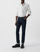 Men&rsquo;s white SLIM shirt with minimalist print-3