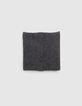 Snood de punto de canalé gris para niño-3