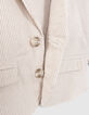 Beige gestreept blazer babyjongens-5