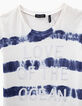 Girl’s indigo tie-dye embroidered slogan T-shirt dress-2