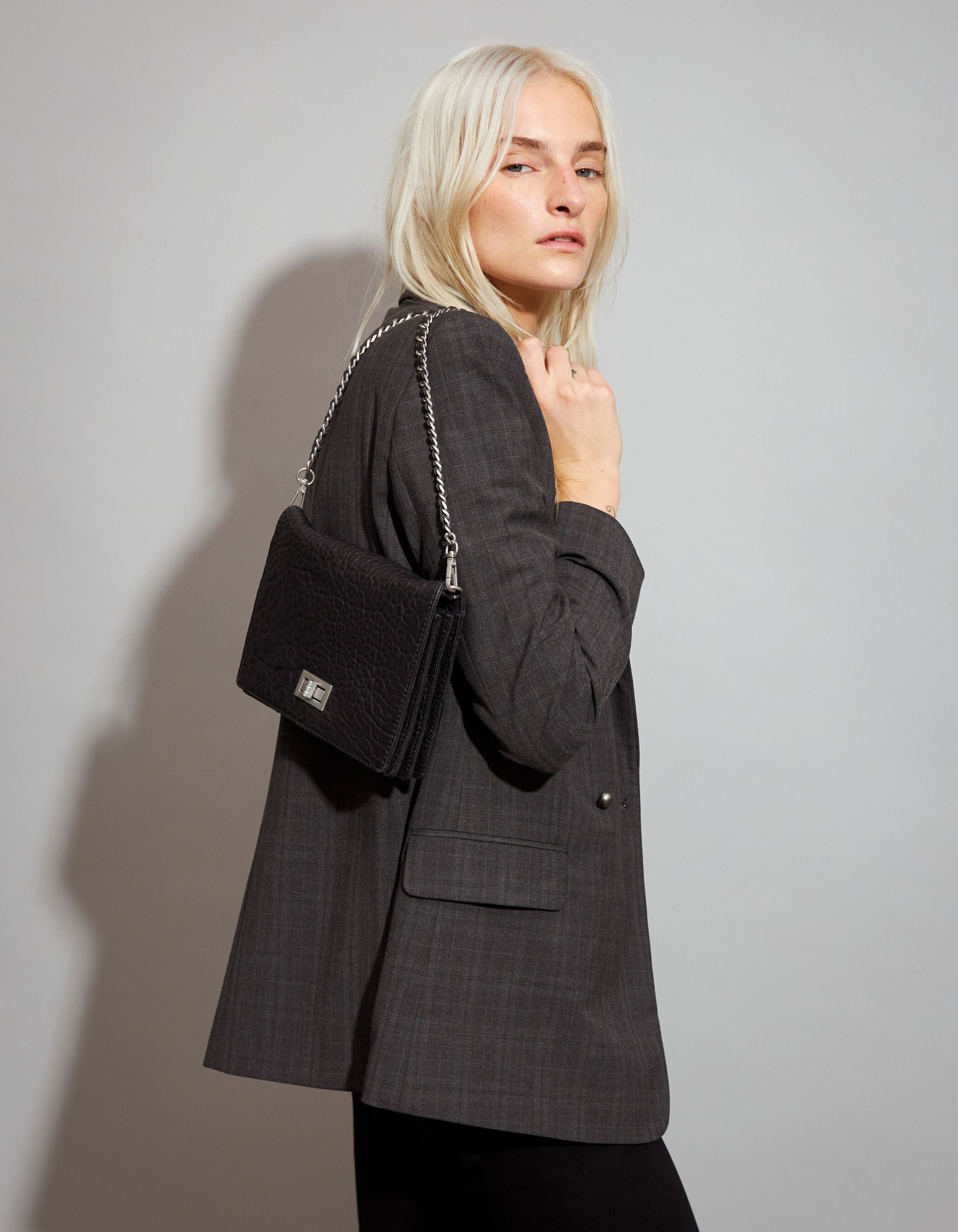 Sac cuir deals bubble noir