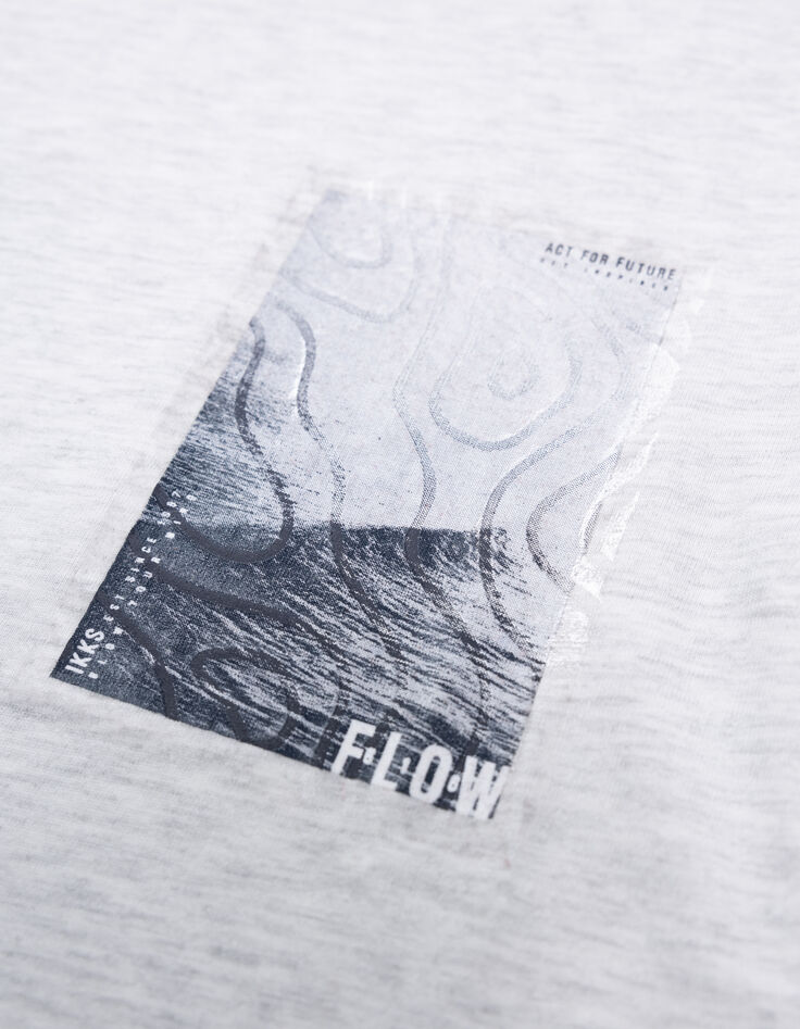 T-shirt gris coton bio patch ondes marines garçon-9