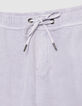 Men's lilac Lyocell&reg; and linen Bermuda shorts-7