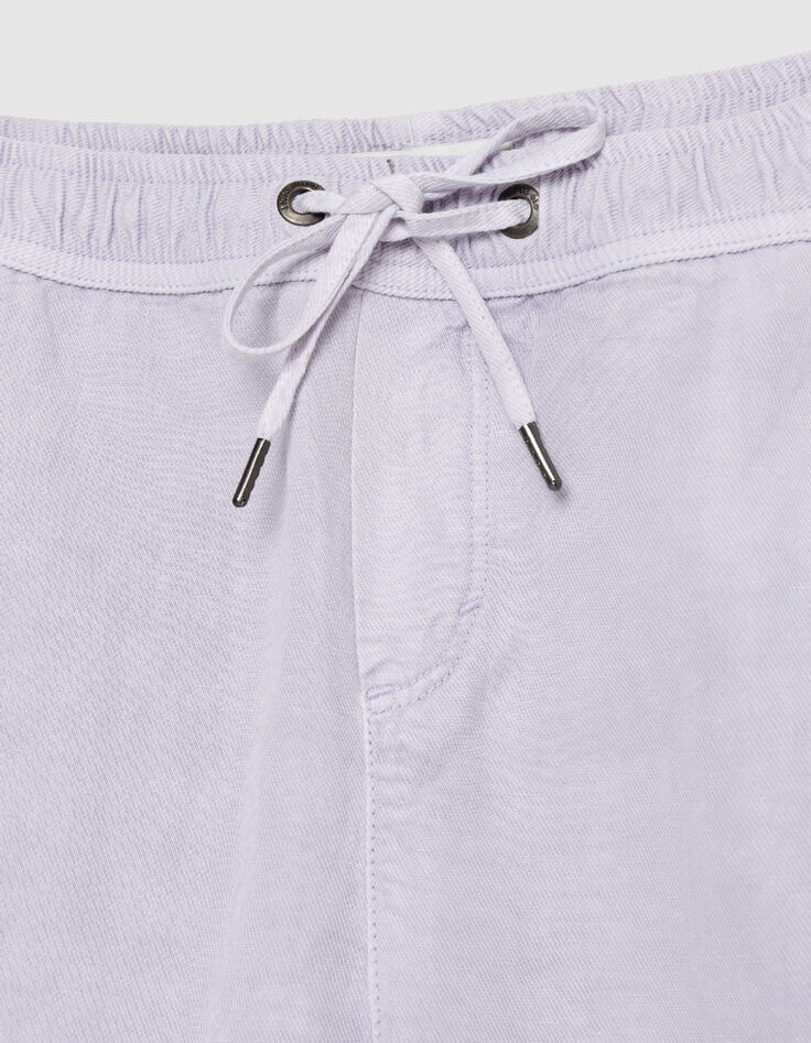 Men's lilac Lyocell&reg; and linen Bermuda shorts-7