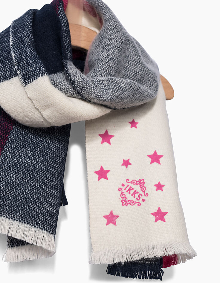 Girls' checked scarf-3