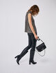 Top doré métallisé plissé femme -6
