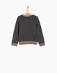 Sweat gris et cuivré brodé fille-4
