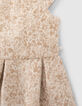Goldfarbenes Mädchenjacquardkleid-2