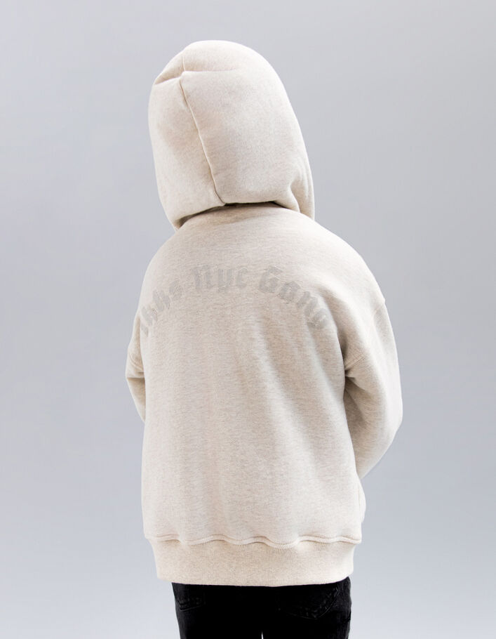 Jungen-Wendejacke, creme / mokka, Sherpa- und Moltongewebe-8