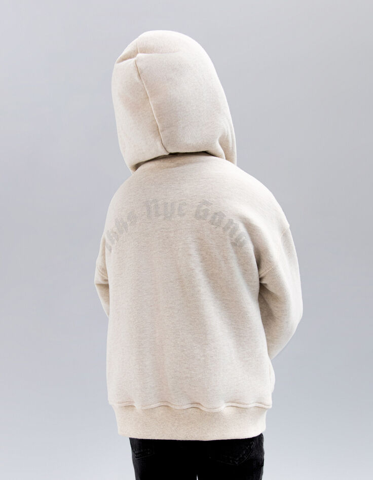 C&aacute;rdigan reversible crudo Sherpa y moka felpa ni&ntilde;o-8