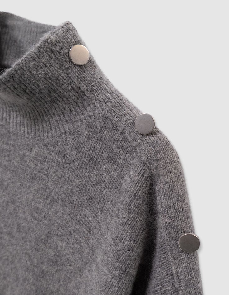Graues Mädchenkleid aus Mischgewebe Strick-7 Graues Mädchenkleid aus Mischgewebe Strick-7