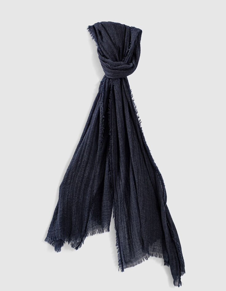 Fular azul marino relieve Hombre-1