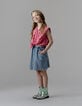 Girls’ pink sleeveless top with red graphic print-2 Girls’ pink sleeveless top with red graphic print-2