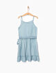 Robe fluide blue bleach en Tencel&copy; fille-3