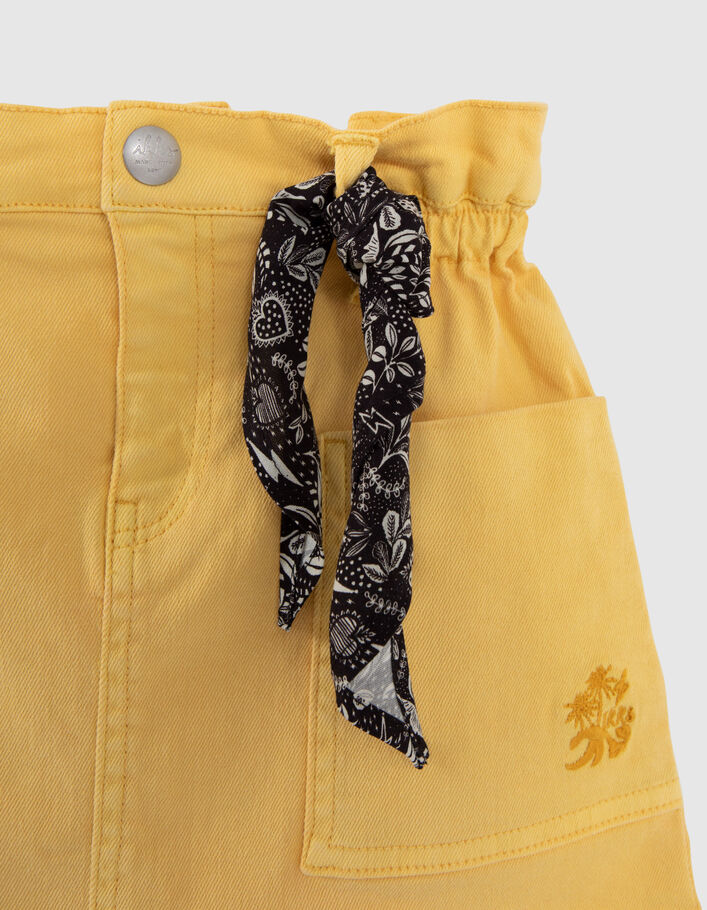 Gele jeansrok sjaal jungle rock print meisjes - IKKS
