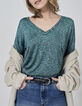 Jersey verde punto leopardo lúrex mujer -1