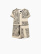 Girls’ ecru bandana print playsuit-2