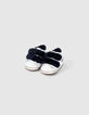 Witte sneakers met velcro en zwarte voering babymeisjes-2