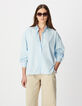Women's Sky Blue Long-Sleeve Shirt-4