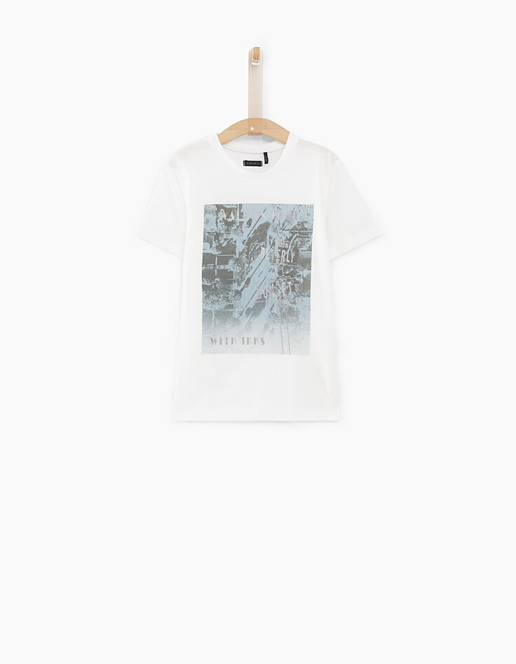 Gebroken wit T-shirt Walk on Fame voor jongens -1