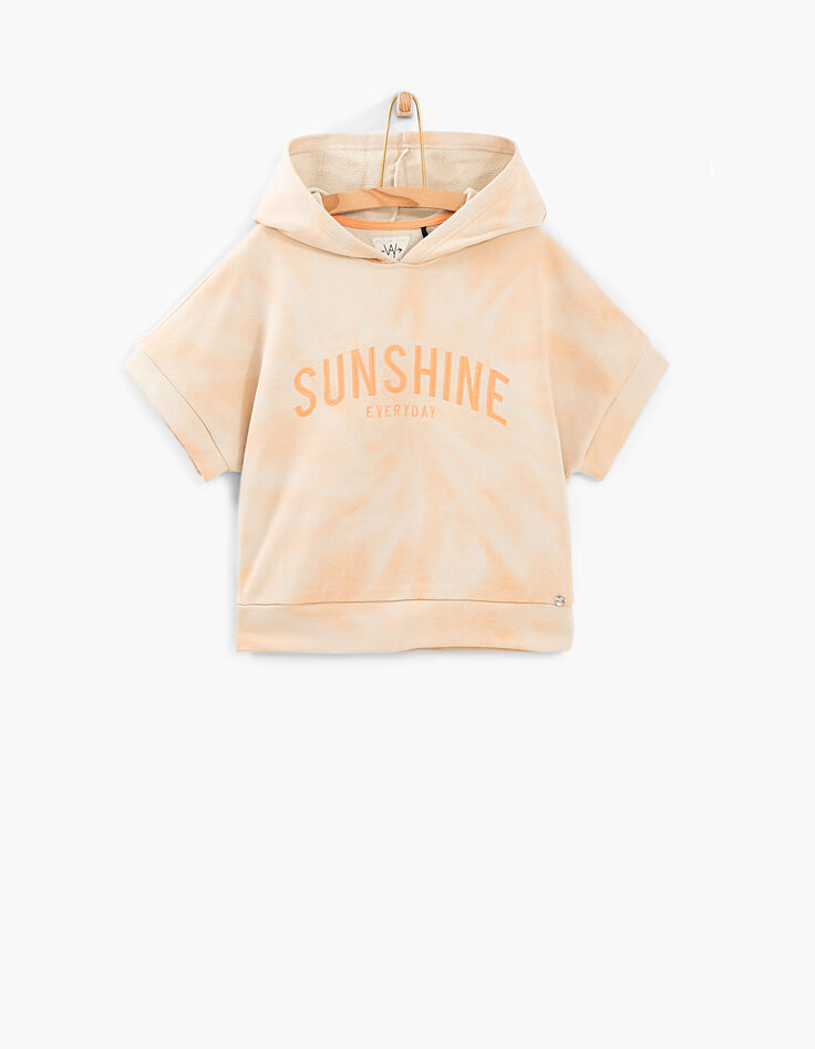 Sudadera blanco roto SUNSHINE coral niña-2