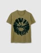 Hellkhaki Tie-Dye-Herren-T-Shirt-1