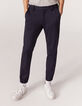 Men’s navy DRY FAST elasticated joggers with side piping-2