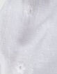 White jacquard feather duster dress with flowers for girl-9