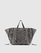 Sac cabas LE 1440 DENIM matelassé chevrons femme-1