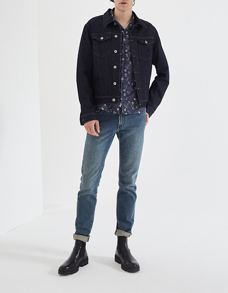 Camisa REGULAR marino estampado tattoos Hombre-6