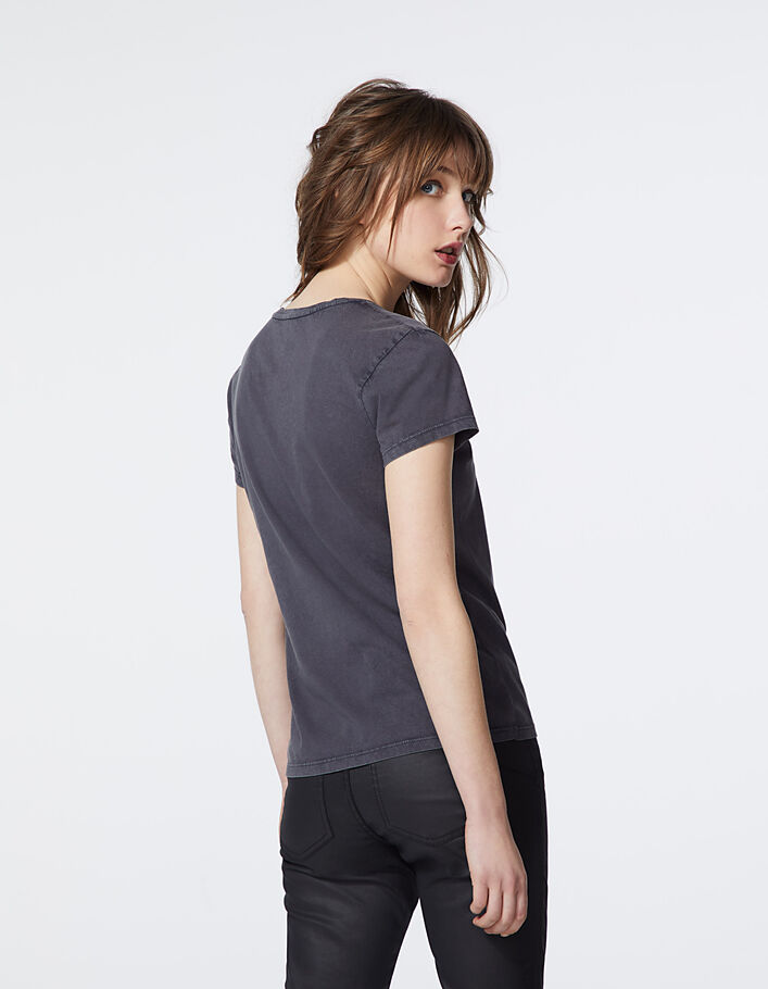 Camiseta algodón gris visual retrato James Dean mujer - IKKS