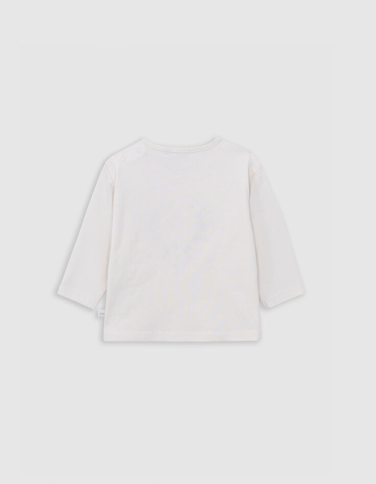 Beige visuelles t-shirt herz-panther baby mädchen-3 Beige visuelles t-shirt herz-panther baby mädchen-3