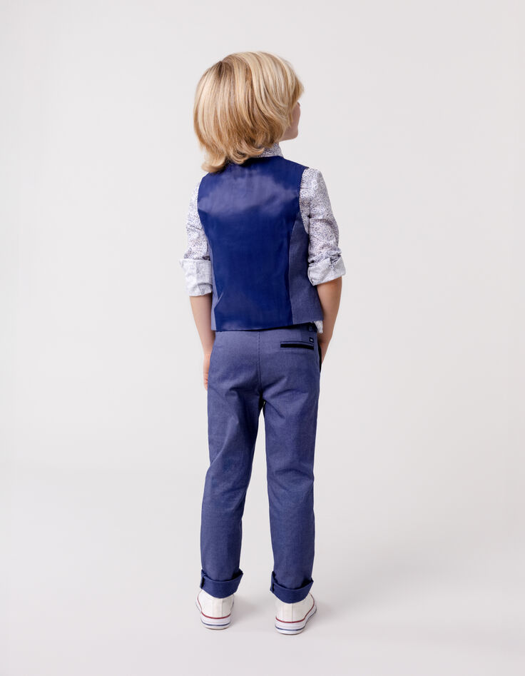 Gilet de costume cérémonie marine garçon-2