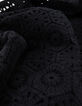 Women’s black crochet wide-leg trousers-8