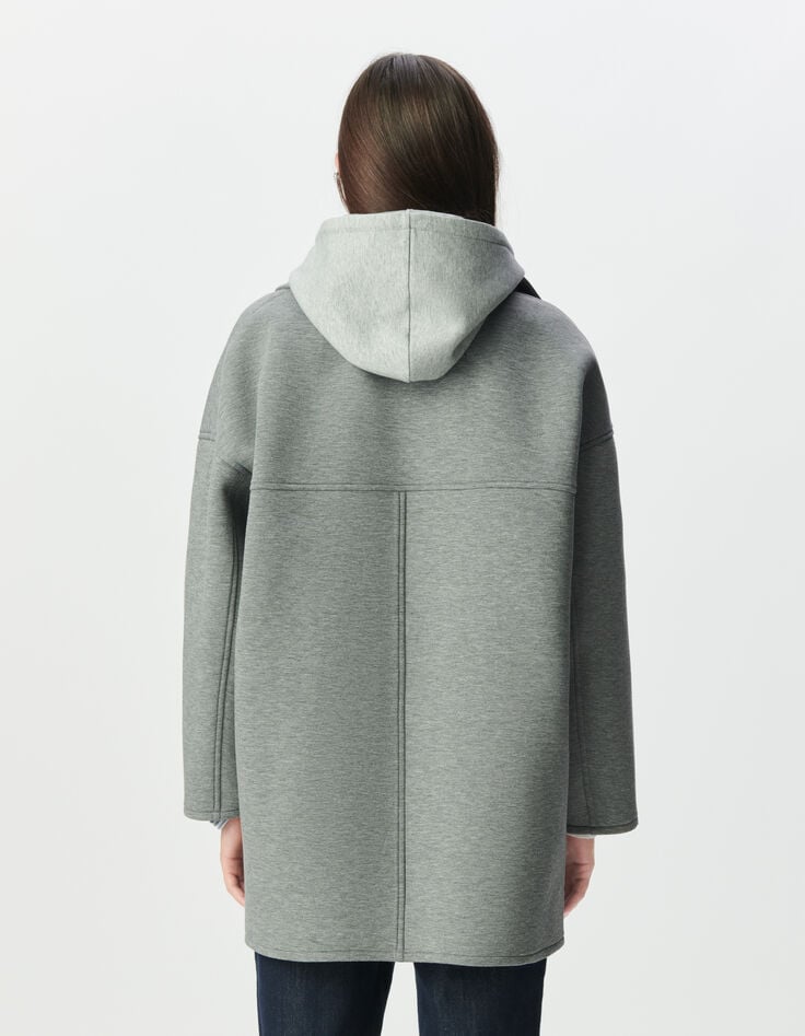 Women’s grey coat with detachable hood-4 Women’s grey coat with detachable hood-4