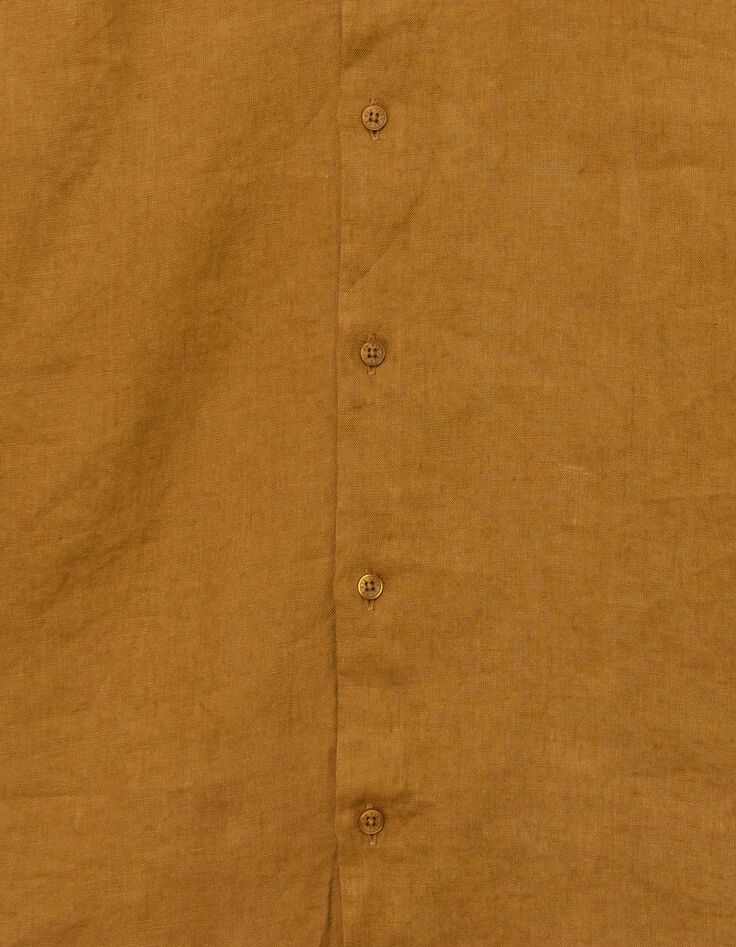 Men’s saffron linen SLIM shirt-5 Men’s saffron linen SLIM shirt-5